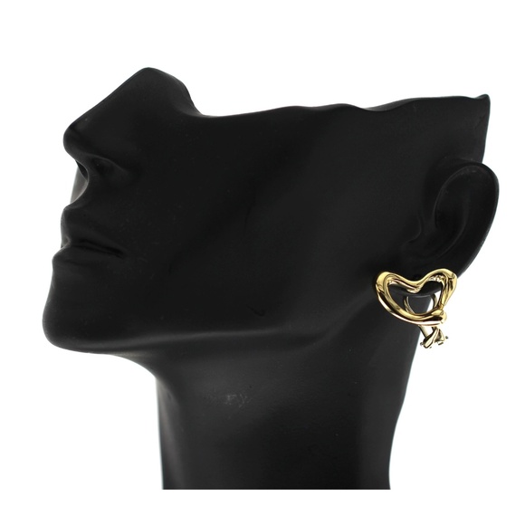 Tiffany & Co. 18K Elsa Peretti Heart Earrings - Picture 3 of 7